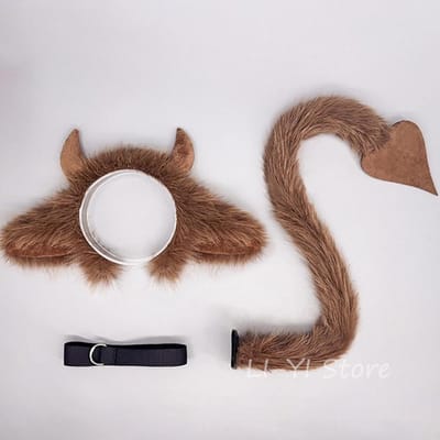 2 Pièces/Ensemble Oreilles de Yack Queue de Diable Cœur d'Amour Queue de Petit Démon Sorcière Déguisement Cosplay Fête Accessoires Cosplay Oreilles d'Animal Pour Enfants Adultes 1 set