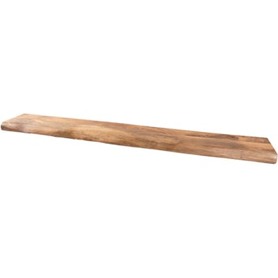 Wandplank Pure Mangohout 140 cm - Zwevende Wandplanken met Natuurlijke Boomrand