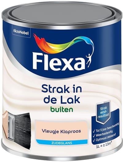 Flexa - Strak In De Lak Buitenlak Zijdeglans - Vleugje Klaproos - Mengverf - 1 L