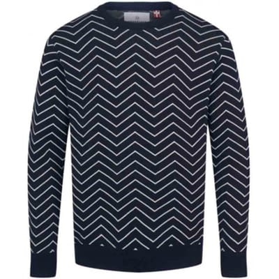 Kronstadt Ks3795 zig-zag cotten knit navy
