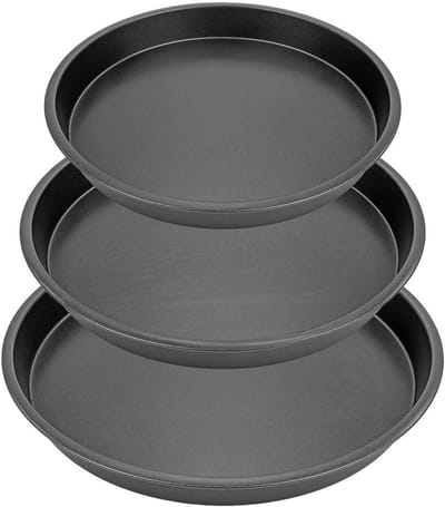 Set van 3 Ronde Bakvormen met Antiaanbaklaag - Verschillende Groottes