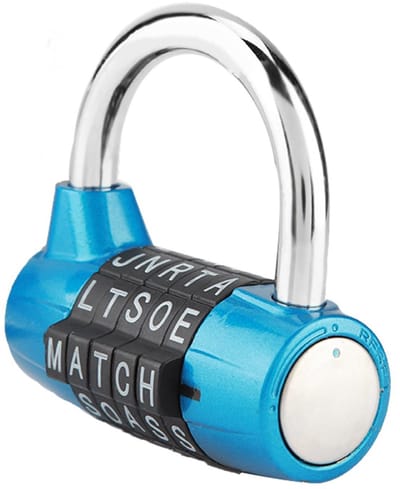 Dailygoods- Codeslot 5-cijferig - Hangslot - Wachtwoordvergrendeling - Roestbestendig - Veiligheidsbeugel - Lichtgewicht en duurzaam