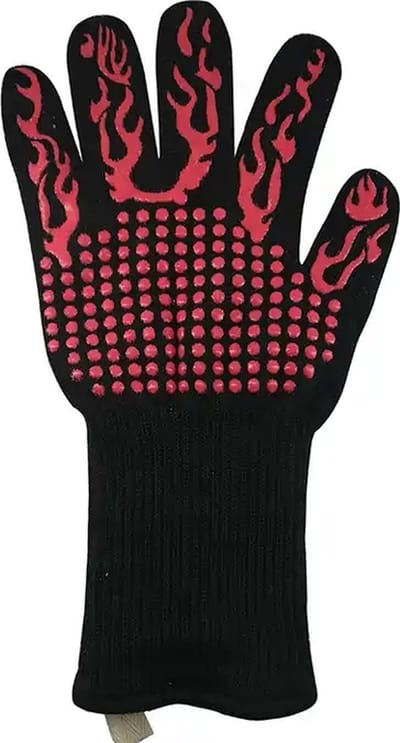 BBQ Handschoen - Extreem Hittebestendig - Ovenwanten - Snijbestendig - 1 Stuk - Rood