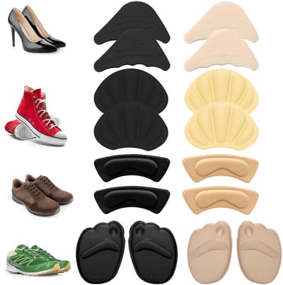 Dailygoods- Hielkussens Antislip - Hielbeschermers - Hielzooltjes - Schoeninlegzolen - Verstelbare Teenstoppers - Comfortabele Binnenzool