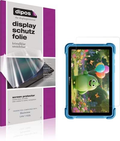 dipos – 2x Beschermfolie geschikt voor Blackview Link 1 Kids | Krasbestendige & heldere Screenprotector Ultra-Thin