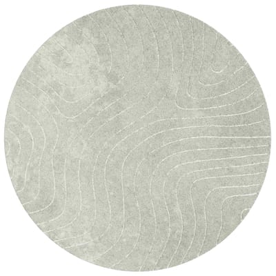vidaXL - Binnen- - en - buitenkleed - PALMERAS - Groen - Ø - 120 - CM - Polyester