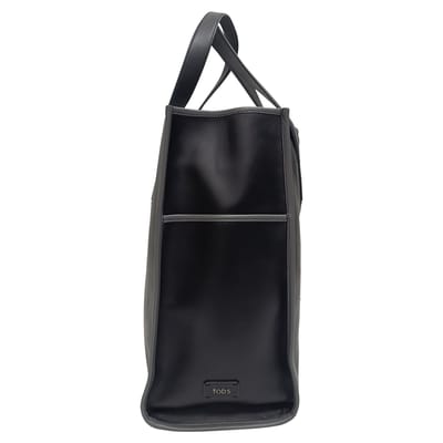 Tod's Slim Script Tote in Zwart Leer