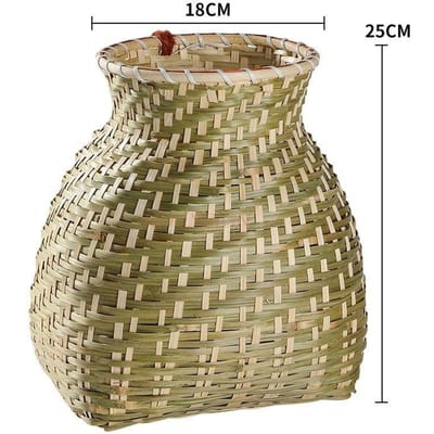 Vismand Bamboe Kleine Rugmand Vismand Theeplukmand Kleine Bamboe Mand Bamboe Geweven Producten Decoratie
