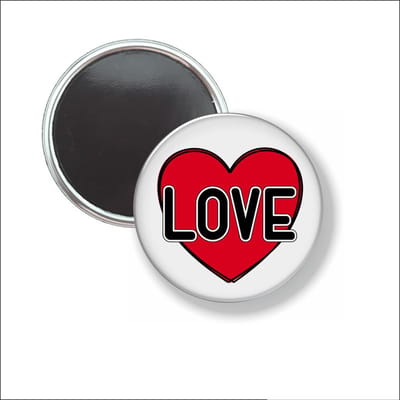 Button Met Magneet 58 MM - Love - NIET VOOR KLEDING