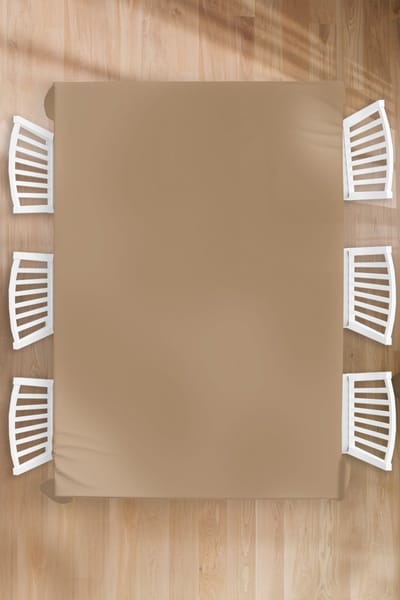 Tafelkleed - Tafellaken - 180x260 cm - Bruin - Effen print - Binnen en Buiten