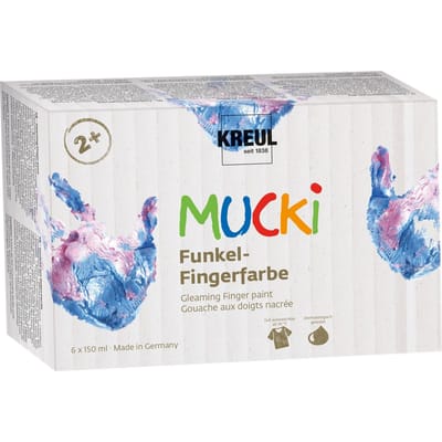 KREUL 2319 vingerverf Blauw, Goud, Groen, Lila, Roze, Zilver