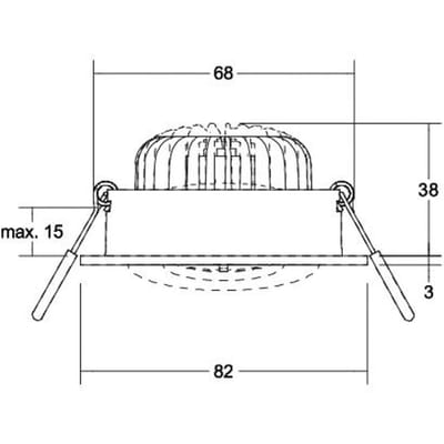 BRUMBERG LED spot BB33 aan/uit aansluitdoos structuur wit