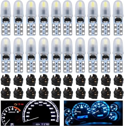Set van 20 T5 LED Lampjes voor Dashboard en Indicatie - 12V Twist Lock