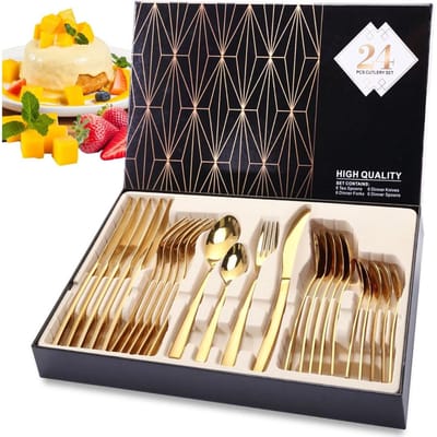 DailySupplies® Bestekset 6 Persoons - Serviesset - 24-Delig