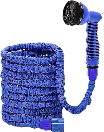 Tuinslang Uitbreidbaar - Magische Slang Waterslang - Tuin Bewateren - Ruimtebesparend Ontwerp - 76 meter - Blauw