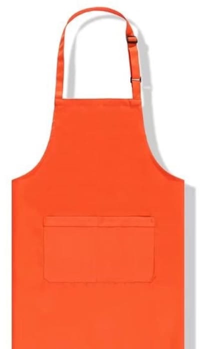 BBQ Schort met Grote Zakken - Unisex Verstelbaar Schort - Geschikt voor Chefs - BBQ & Bakken - Oranje