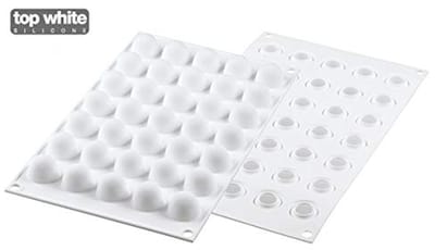 Unyqoos® Siliconen bakvorm voor 35 koepelvormige truffels met platte bodem