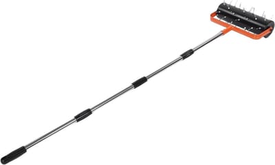 Gazon Beluchter Roller - Grondverluchter Tuin - Gazon Onderhoud - 42 Veren Staal - 43 x 30 x 28 cm