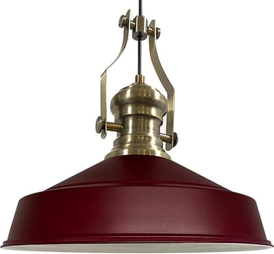 Bamyum Hanglamp Vintage, Bordeaux Grote Lamp