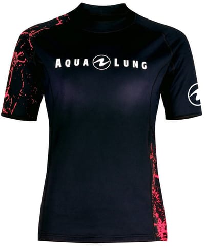 Aqualung Top Ceramiqskin Rashguard Met Korte Mouwen Voor Dames Zwart S Vrouw