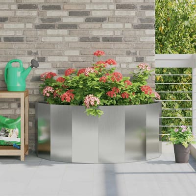 vidaXL Plantenbak Zilver 120 x 60 x 50 cm Gegalvaniseerd staal