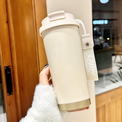 Thermosbeker voor kinderen Studenten Gaan Naar School Speciale Waterbeker Beker met Rietje Lief Meisje 500ml black