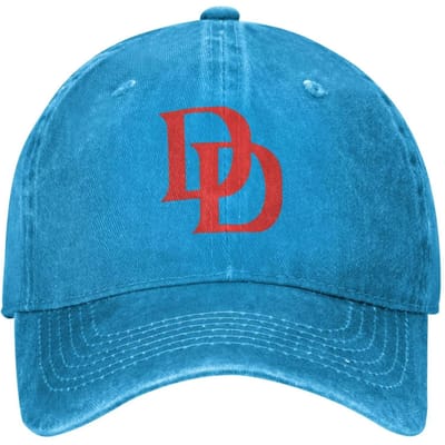 Casquette de Baseball Daredevils Été Y2K Chapeau Trucker Drôle Logo Femmes Hommes Sports d'Extérieur Casquettes de Baseball Mode Adjustable blue
