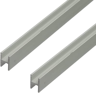 H-profiel voor 19 mm Spaanplaat - Aluminium Verbindingsprofiel Zilverkleurig