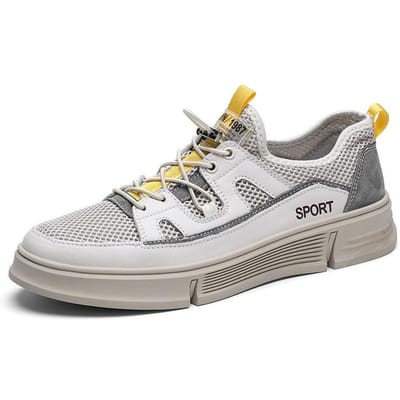 Nieuwe Zomer Tide Schoenen Ademende Mesh Schoenen Heren Casual Schoenen Koreaanse Mode Sneakers Rijschoenen 44 grijze kleur