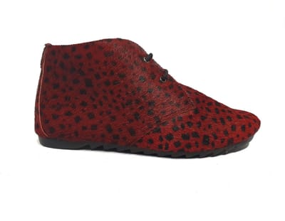 Maruti Ginny Hairon Leather Dames Veterschoen 666127501 Broken Glas Bordo/Black Maat 36