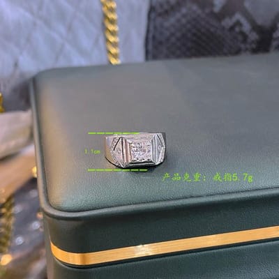 100% 925 bague en argent Sterling pour hommes bandes de mariage bijoux en diamant Bizuteria origine argent 925 bijoux de fiançailles Anel boîte hommes Resizable gray