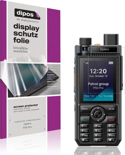dipos – 4x Beschermfolie geschikt voor Hytera P50 Pro | Krasbestendige & heldere Screenprotector Ultra-Thin