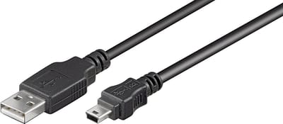 Pro USB-A  USB Mini-B (5-pin) - 0.15m - Zwart