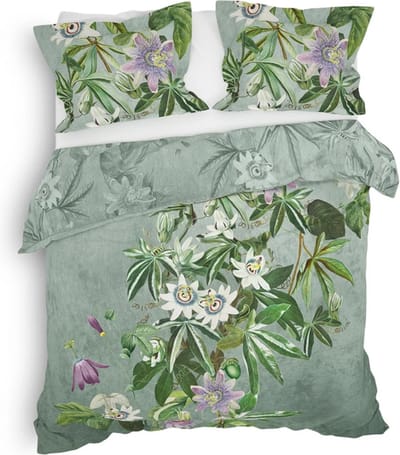 Heckett & Lane Bertil Dekbedovertrek - Twill - Lits-jumeaux - 260x200/220 cm - Laurel Green