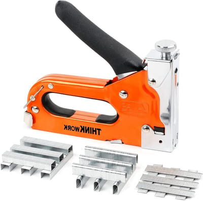 Zware Handmatige Heftang met 900 Nietjes, 3-in-1 Kabelheftang voor Hout, Meubels en Bekleding