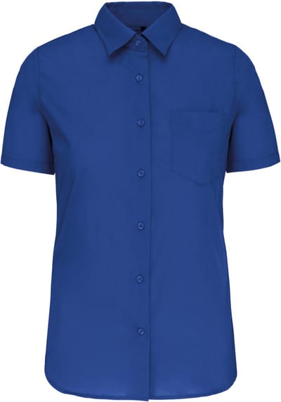 Kariban Overhemd in onderhoudsvriendelijk polykatoen-popeline korte mouwen dames K548 - Light Royal Blue - XXL