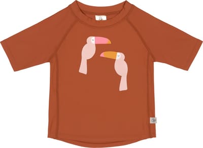 Lässig - UV-Shirt met korte mouwen voor kinderen - Toekan - Bruin - maat 62-68cm