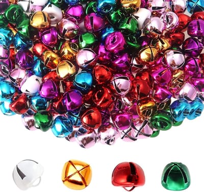 200 Stuks Kleurige Belletjes - Metalen Rammelaars voor Kerst, Bruiloft en Feestdecoratie - 10mm Kleine Ronde Klokken voor DIY Projecten