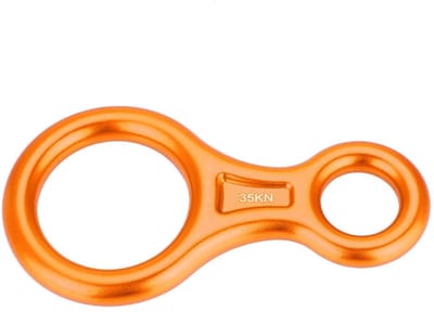 Dailygoody - Abseilapparaat - Touwlager - Veiligheidsapparaat - Oranje - Klimuitrusting - 35 KN - Geschikt voor 8-13 mm touw