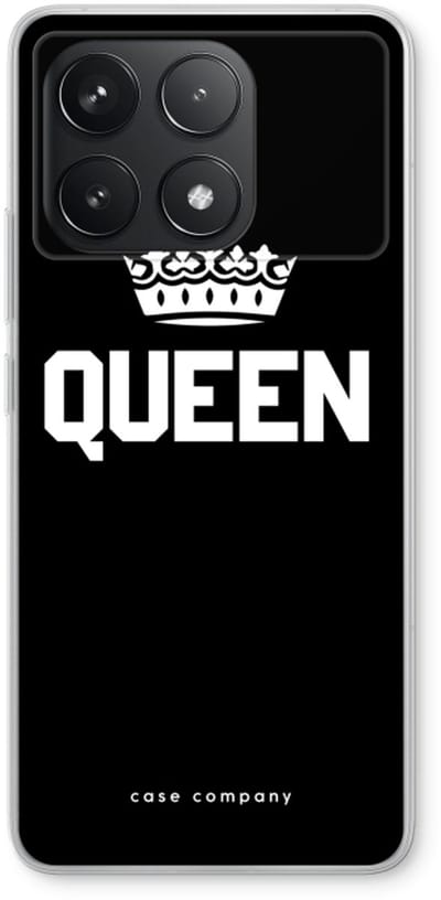Case Company® - Hoesje geschikt voor Xiaomi Poco F6 Pro hoesje - Queen zwart - Soft Cover Telefoonhoesje - Bescherming aan alle Kanten en Schermrand