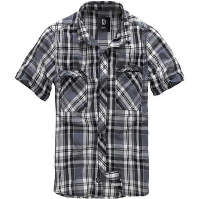 Brandit Shirt met korte mouwen - Roadstar - M - voor Mannen - zwart-antraciet