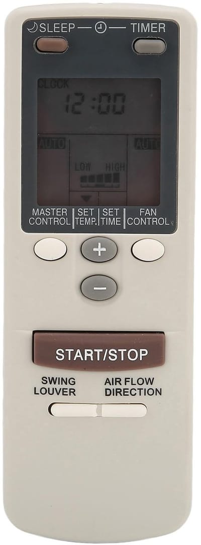 Dailygoody - Universele Airconditioning Afstandsbediening - Vervangend - ABS Materiaal - Zwart - Geschikt voor Fujitsu - 12 Knoppen