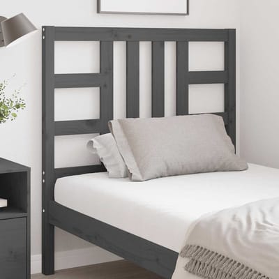 vidaXL - Hoofdbord - 96x4x100 - cm - massief - grenenhout - grijs