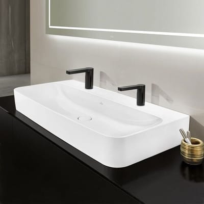 Villeroy & Boch Finion Countertop washbasin 100 cm with 2 tap holes, without overflow 41681LR1