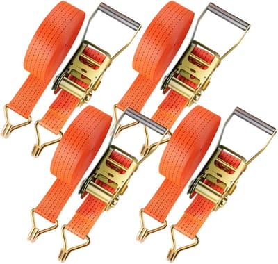 Wielspanbanden Set - Bandenbinders Aanhanger - Veilig Transport - Krasvrije Velgen - 4 Delig - Zwart