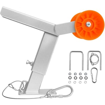 VEVOR Boottrailerstoel met rol, 365-548 mm in hoogte verstelbaar, windstandaard met U-bouten voor 50,8-76,2 mm B x 76,2-101,6 mm H trekhaak, geschikt voor jetski, zeilboot en speedboot