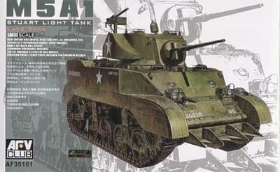 AFV Club Modelbouwpakket Militaire voertuigen - 35161 M5A1 Stuart Light Tank - Late Type Plastic - 1:35 - Modelbouw