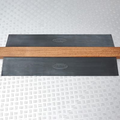 Rubberen Drempelhulp - Oprijplaat Hellingshoek - Drempels Overbruggen - Antislip Profiel - 90cm Breed 25mm Hoog - Zwart