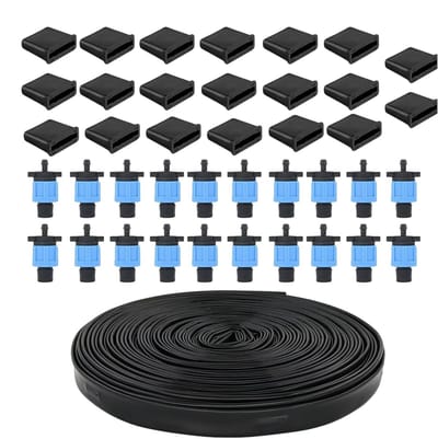 Tuinirrigatiesysteem - Automatische besproeiing - Planten water geven - Intelligente drukaanpassing - 30 meter - Zwart