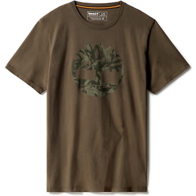 Timberland heren T-shirt met boomlogo en camouflagepatroon